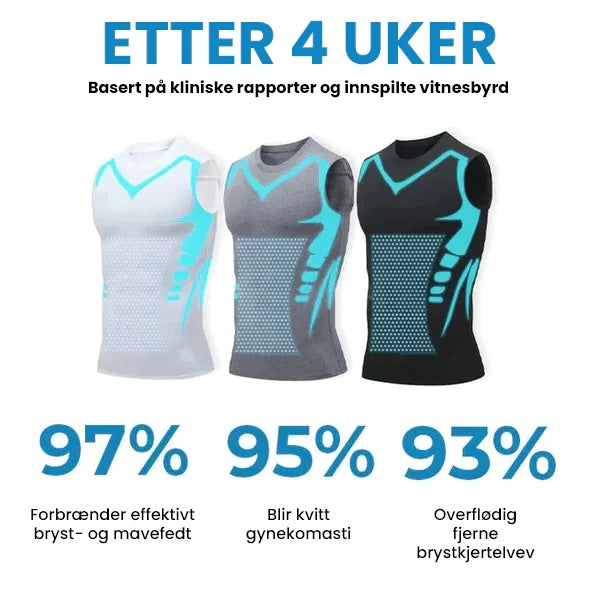 Fittex™ DEN NYESTE versjonen Ionic Shaping ermeløs skjorte